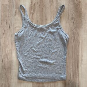 Gray Women's Ribbed Tank Top